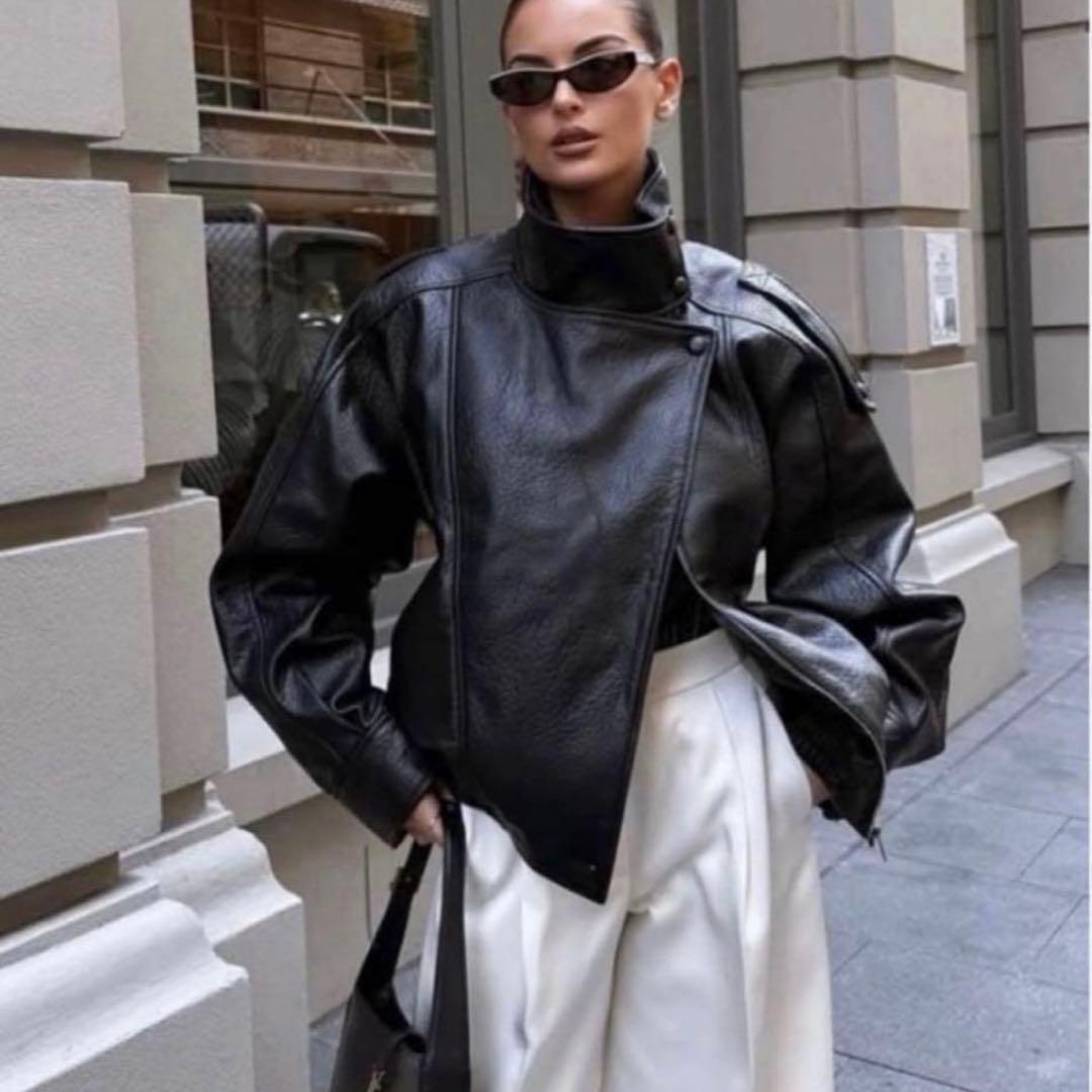 【ひろ様】ZARA ザラ♡フェイクレザージャケット♡L（11〜13号）