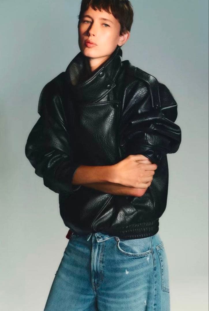 【ひろ様】ZARA ザラ♡フェイクレザージャケット♡L（11〜13号）