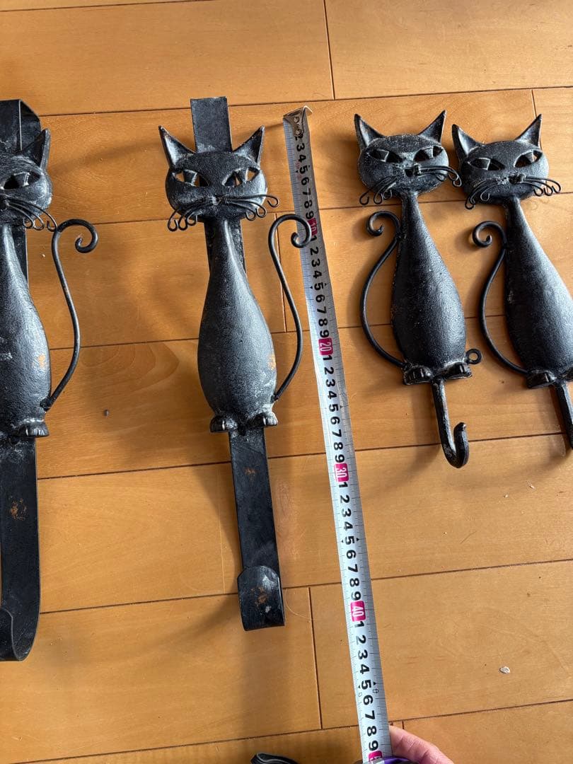 雑貨店仕入れ　猫のドアフック✖️3 ウォールフック✖️5 エイジング加工