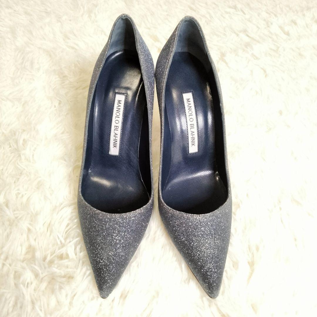 専用●【美品♡】マノロブラニク ポインテッドトゥパンプス シルバー グリッター