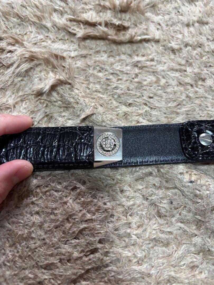 90s GIANNI VERSACE 4連 型押し ベルト