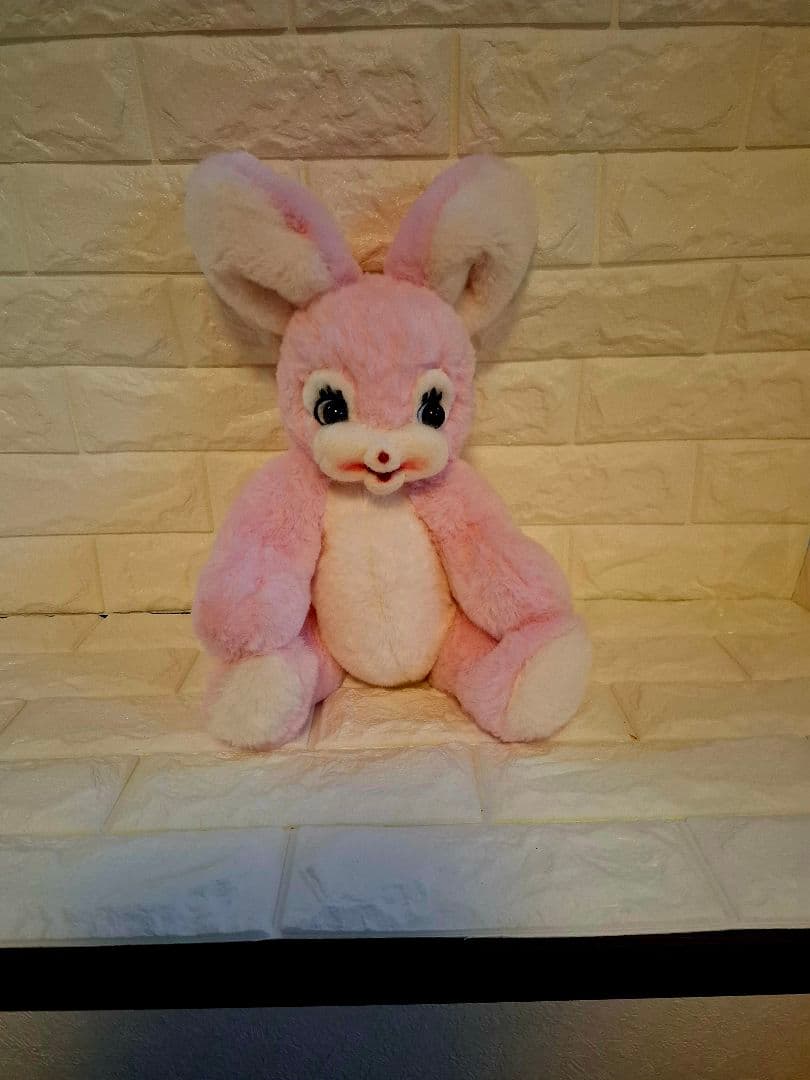 ぬいぐるみ、うさぎ、バニー、ハンドメイド、オリジナル、特大、ピンク