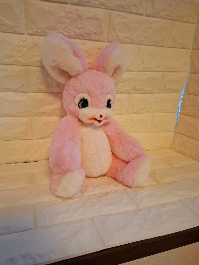 ぬいぐるみ、うさぎ、バニー、ハンドメイド、オリジナル、特大、ピンク