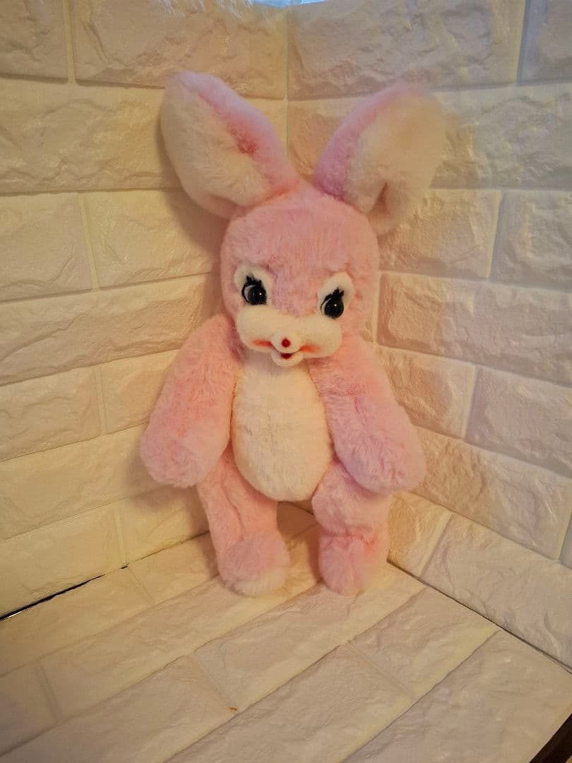 ぬいぐるみ、うさぎ、バニー、ハンドメイド、オリジナル、特大、ピンク