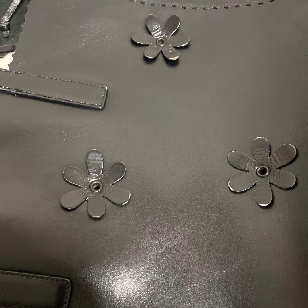PRADA 黒 花装飾 トートバッグ