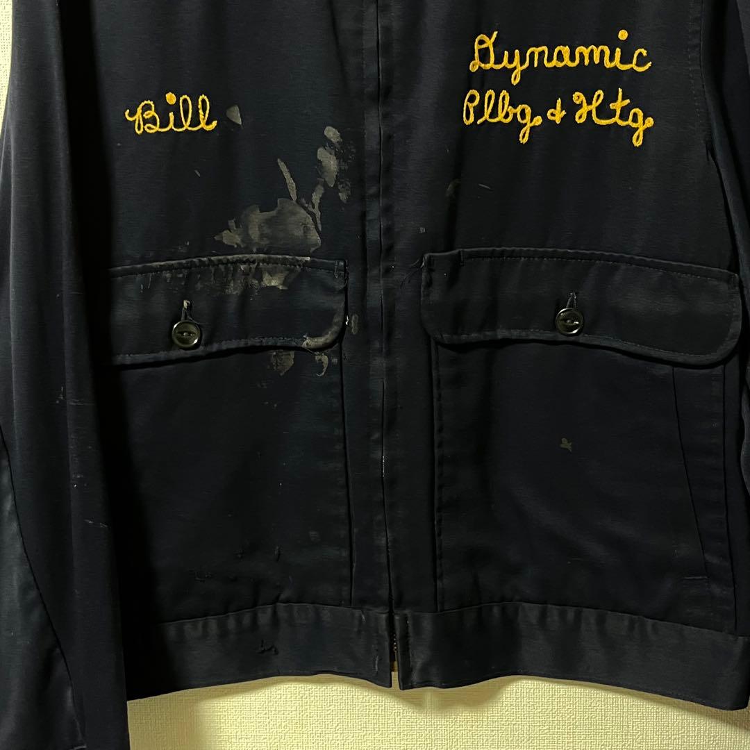 vintage ワークジャケット 古着 チェーンステッチ