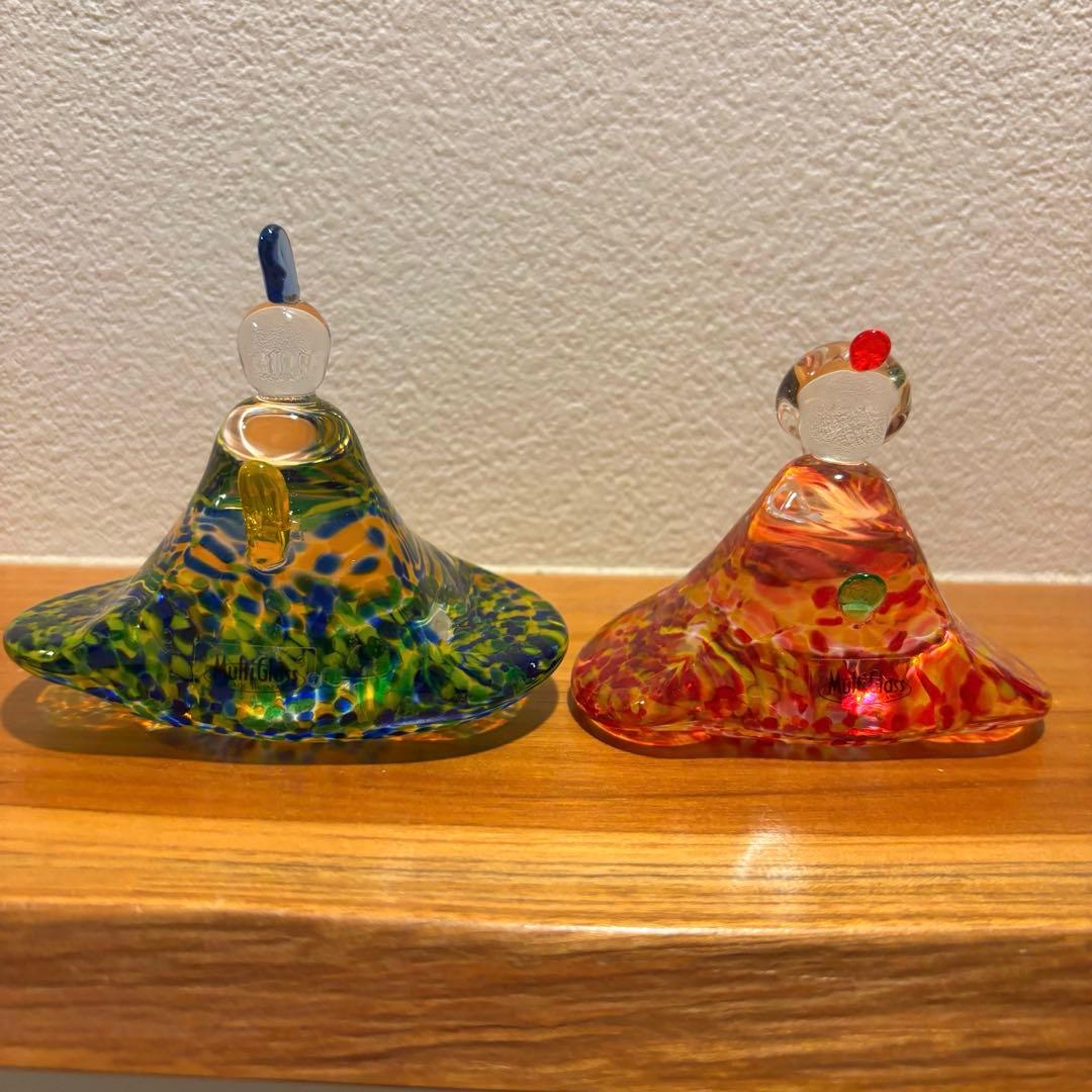 【新品未使用/箱付】Multi Glass 雛人形 お雛様　ひな人形　希少