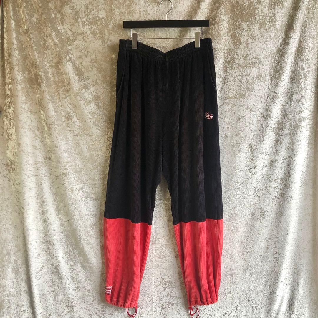 00s NIKE / パンツ 別珍 バイカラー 刺繍 ナイキ デザイン古着