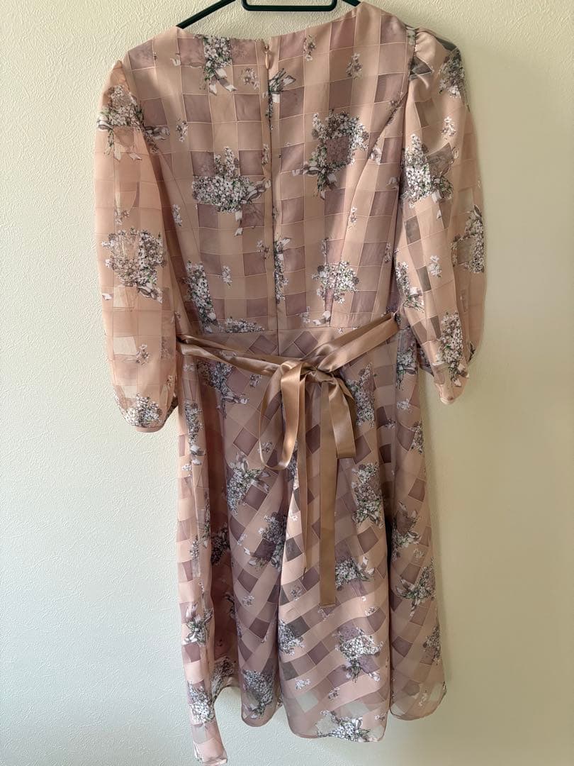 38 MsGracy超美品 花柄チェック半袖ワンピース