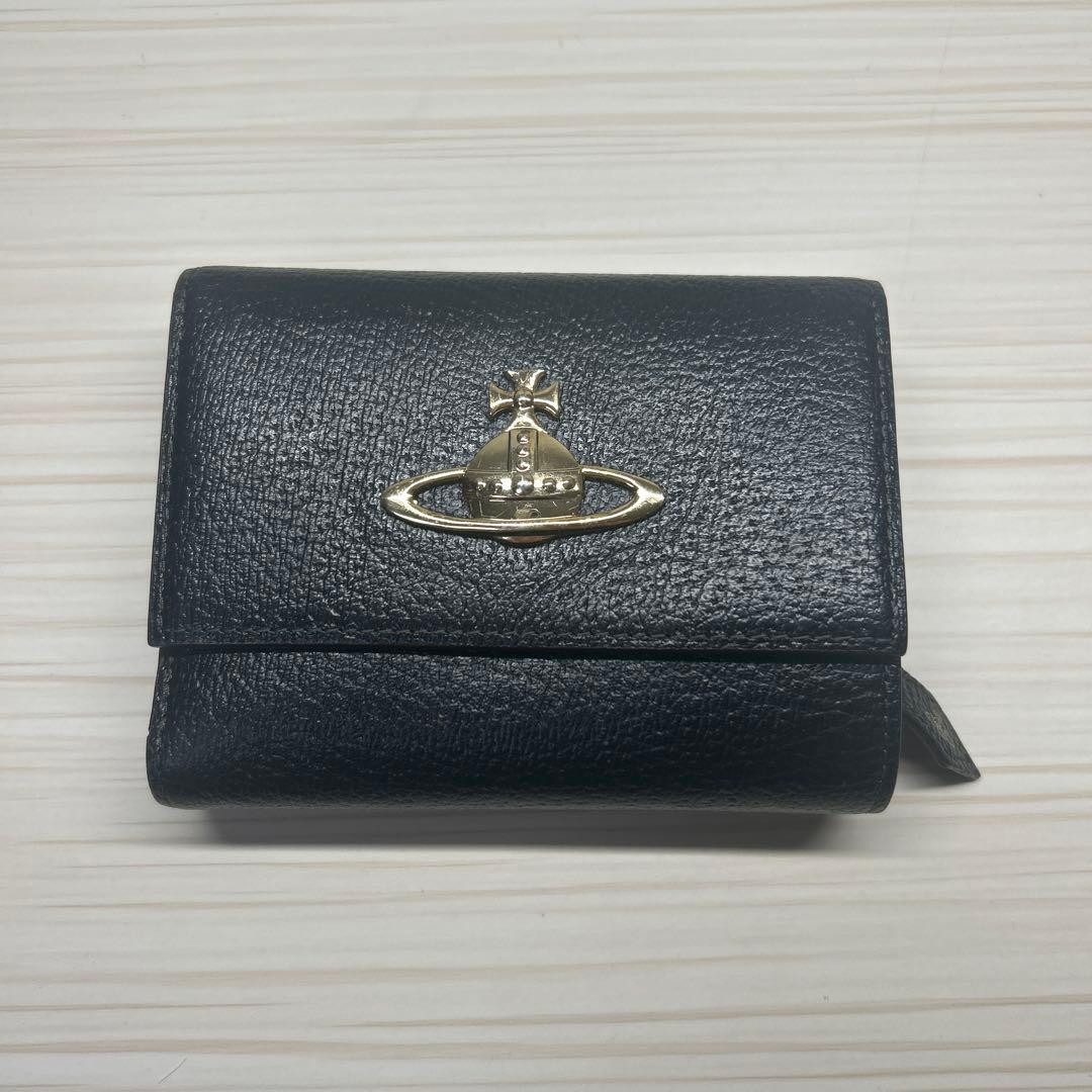 Vivienne Westwood レザー三つ折り財布 黒