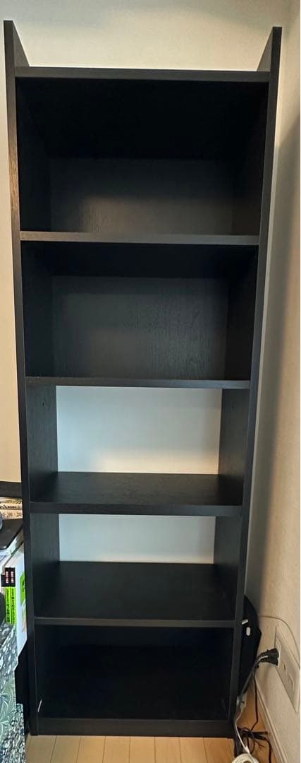 10万円相当　本棚　ブックシェルフ　黒　木製　美品　キャビネット