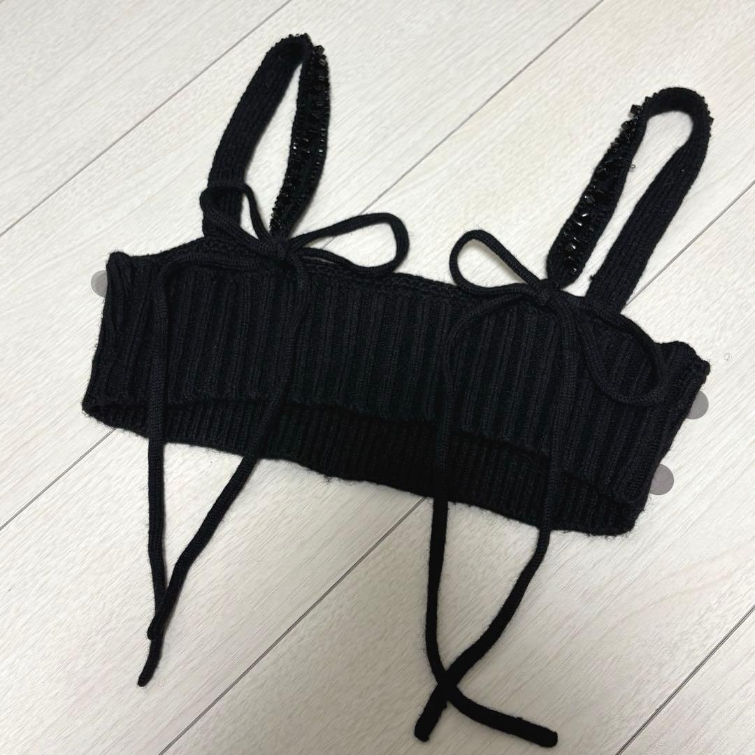 FETICO 「SPANGLE ANGOLA WOOL KNIT BRA」