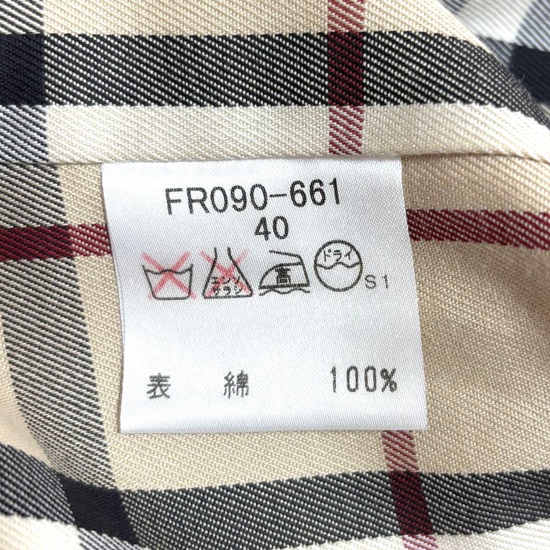 【極美品】バーバリーロンドン ステンカラーコート ベージュ　 ノバチェック L