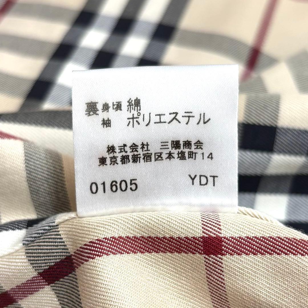 【極美品】バーバリーロンドン ステンカラーコート ベージュ　 ノバチェック L