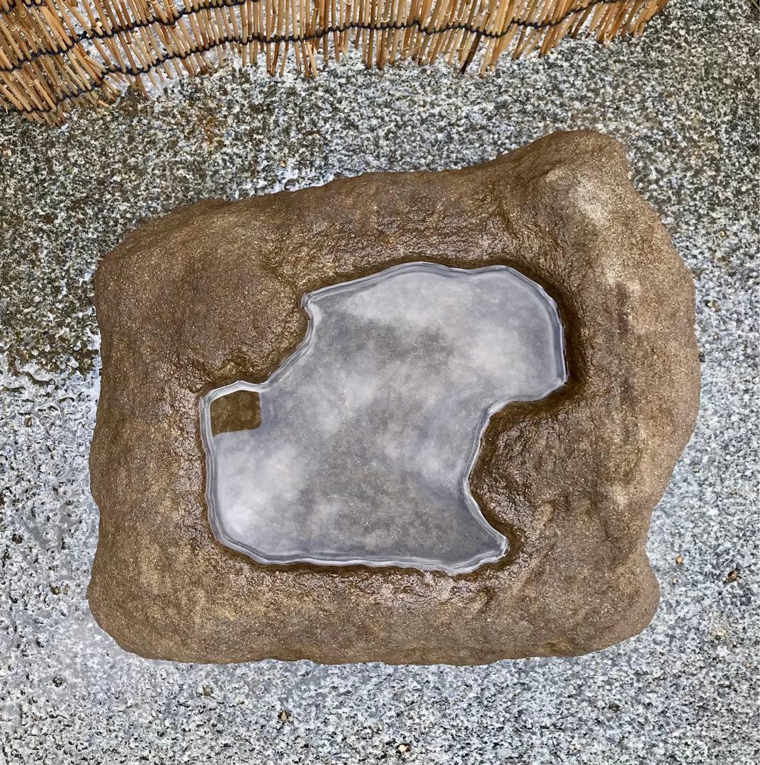 【天然石・石鉢・蹲・水鉢・坪庭石・箱庭・バードバス】庭石オブジェ置物造園水石天然