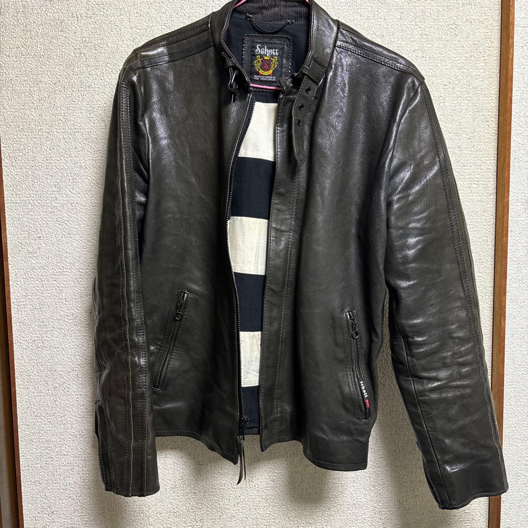 ショット クラシックレーサーレザージャケット ゴートスキン