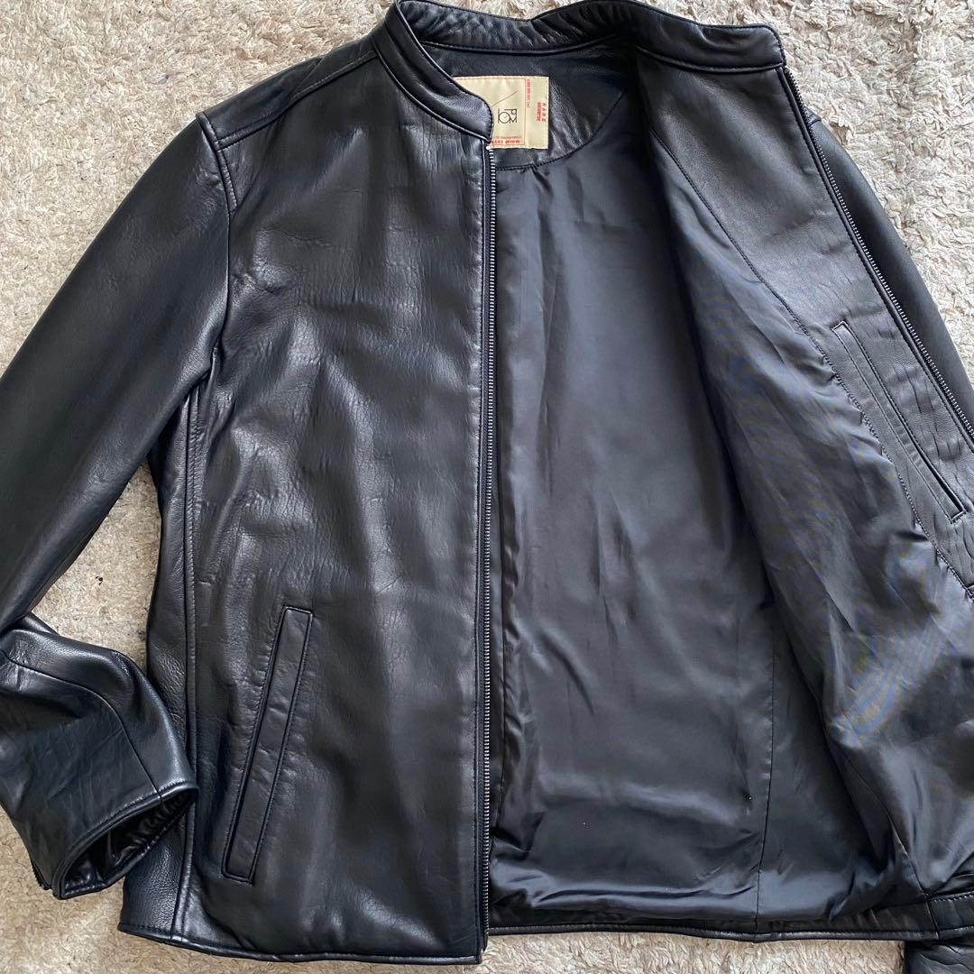 極美品✨ナノユニバース レザージャケット ライダース ブラック 黒 Lサイズ
