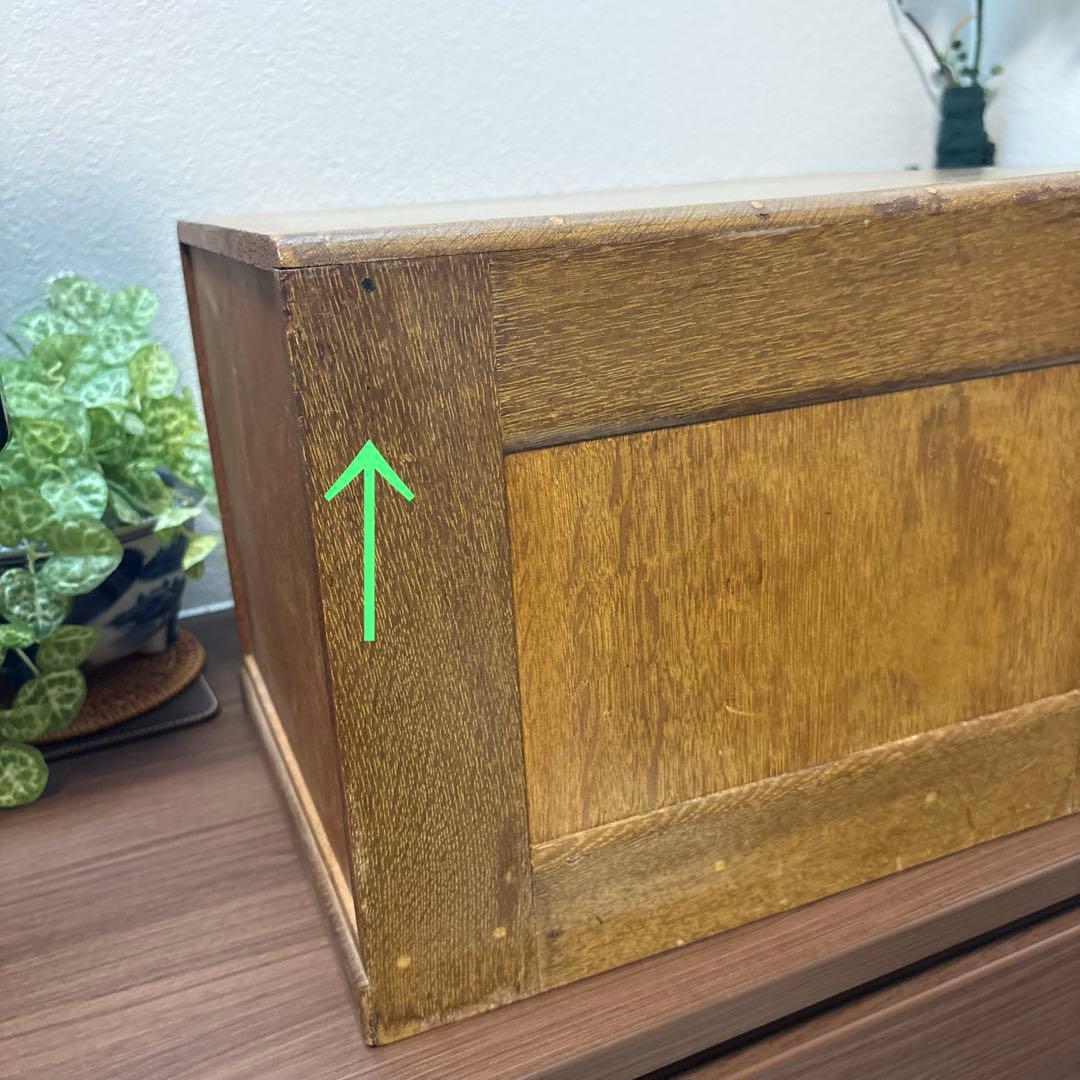 F*y様 木製レターケース　引き出し　6段収納　昭和レトロ　書類入れ　小物入れ