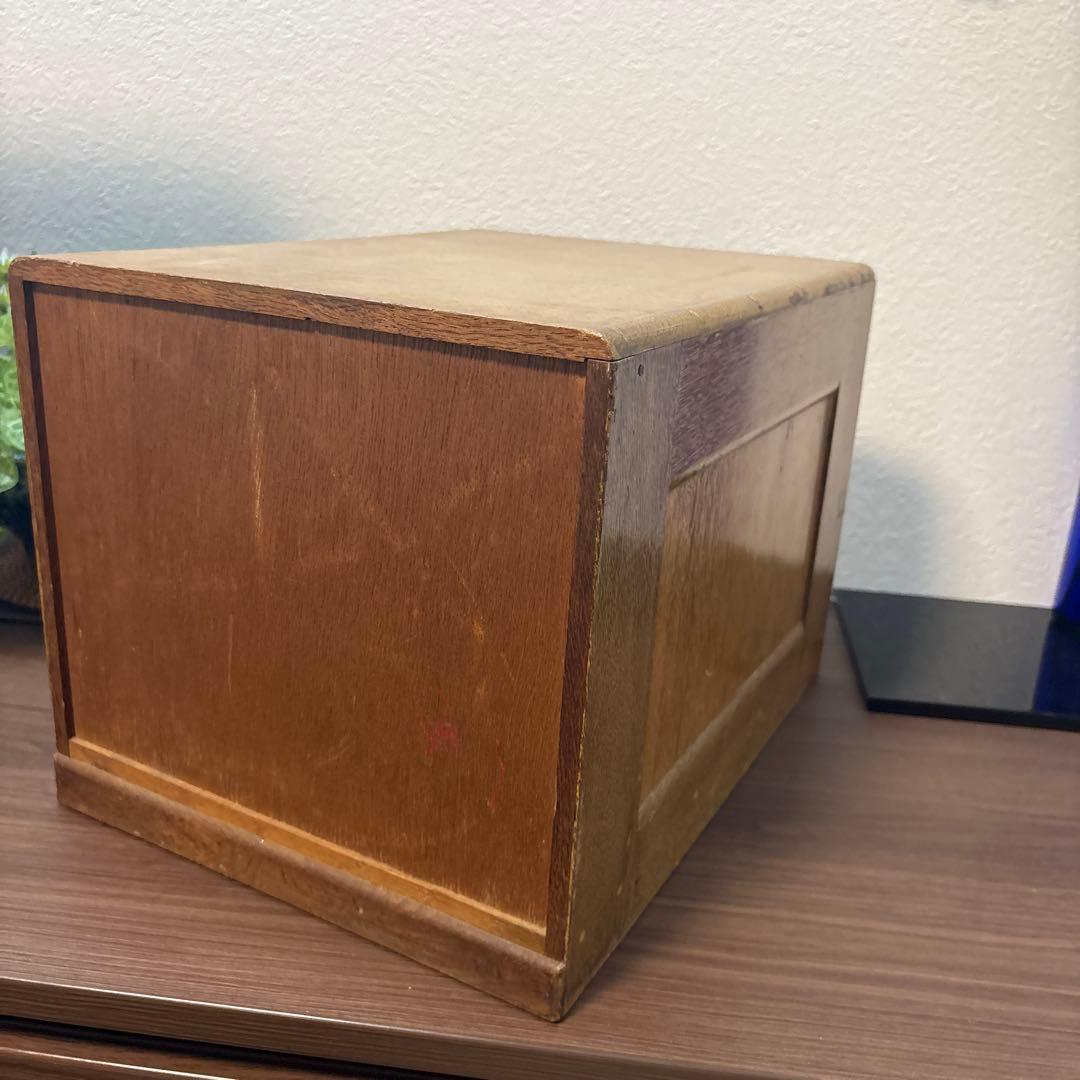 F*y様 木製レターケース　引き出し　6段収納　昭和レトロ　書類入れ　小物入れ