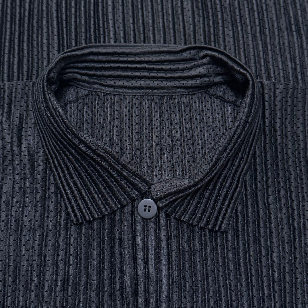 【美品】 HOMME PLISSE 25SS ノースリーブ プリーツ シャツ