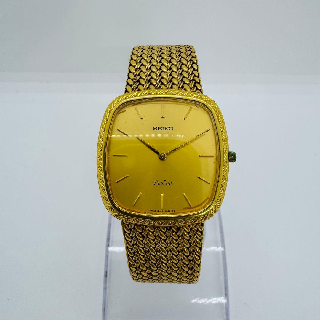 ✨SEIKO✨セイコー✨ドルチェ✨8N40-5040✨ゴールド文字盤✨腕時計✨