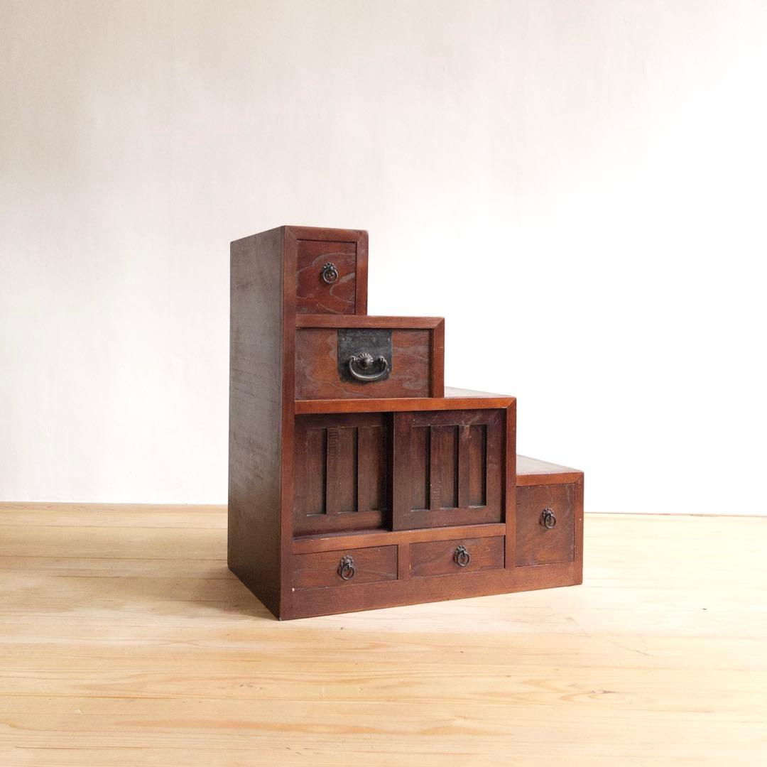 棚　階段　和風　古道具　古家具　和家具　ビンテージ　アンティーク　レトロ