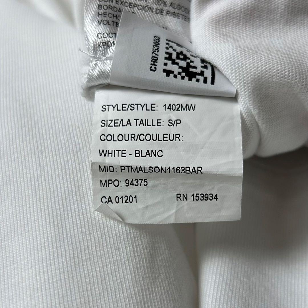 303【美品】カナダグース☆袖ワッペン入り長袖Tシャツ ロンＴ ホワイト