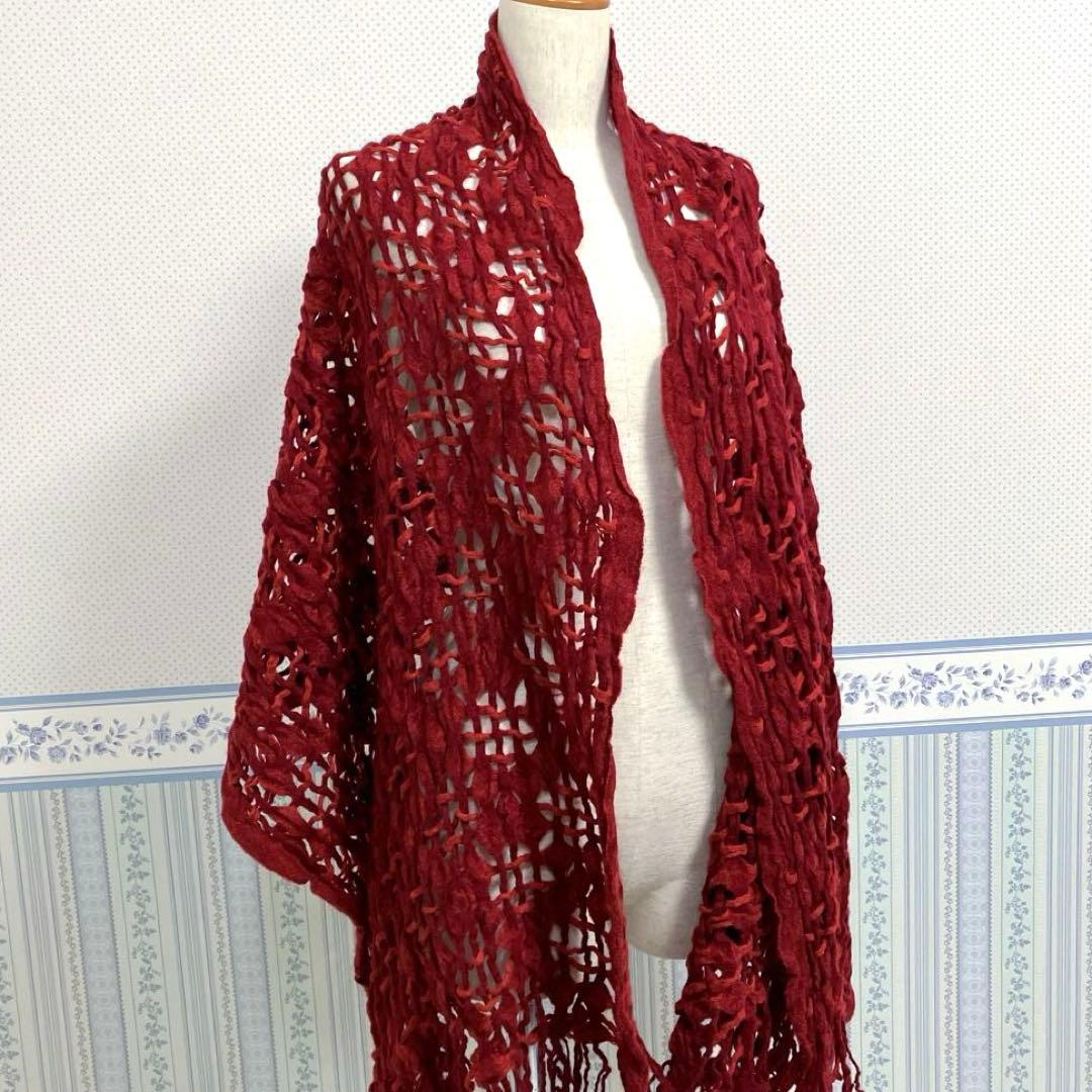 Y's　yohji yamamoto　ヨウジヤマモト　ストール　マフラー　赤