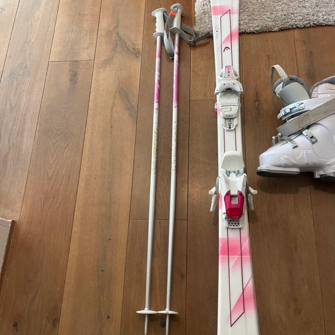 HEADスキー板⭐︎ブーツ24cm⭐︎ストック付⭐︎女性用スキーフルセット