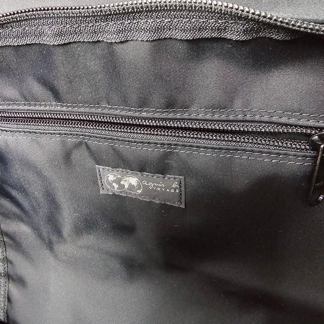 美品【アニエスベーボヤージュ】2WAY ボストンバッグ 旅行バッグ 黒