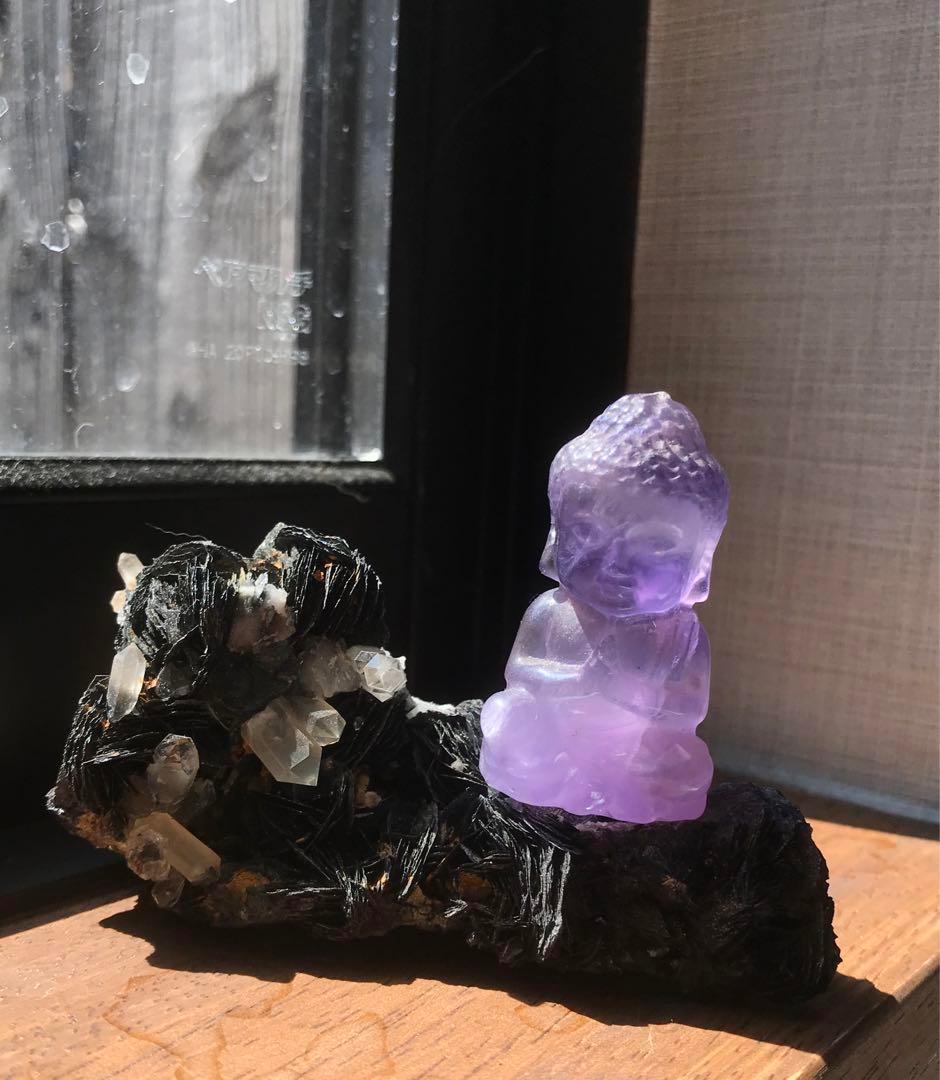 ☘️スペキュライト&クォーツ 鏡鉄鉱&水晶　仏様セット❤︎