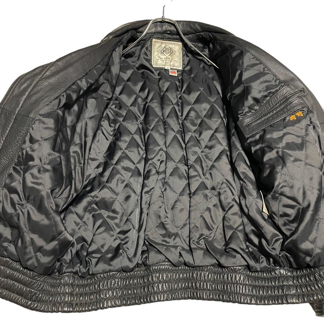 【vintage】アメリカ産羊革 ラムレザーシングルライダースジャケット 黒 M