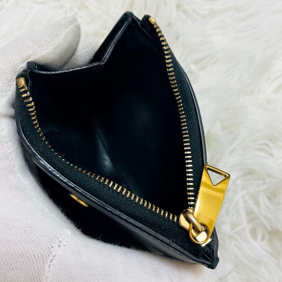 極美✨ボッテガヴェネタ 二つ折り財布 カセット レザー 黒