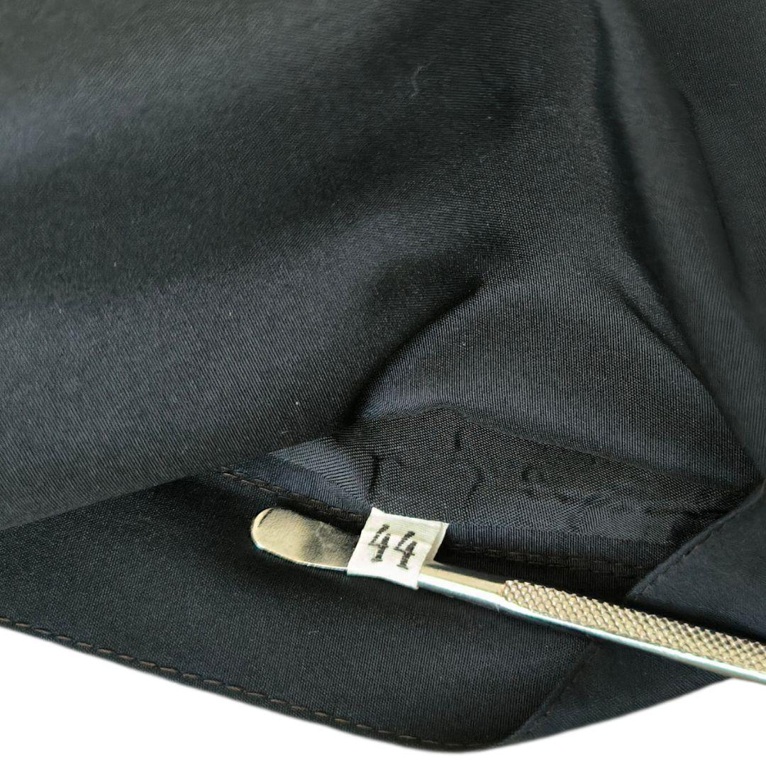 美品★HERNO ヘルノ シルク総柄ライニング コート ネイビー イタリア製