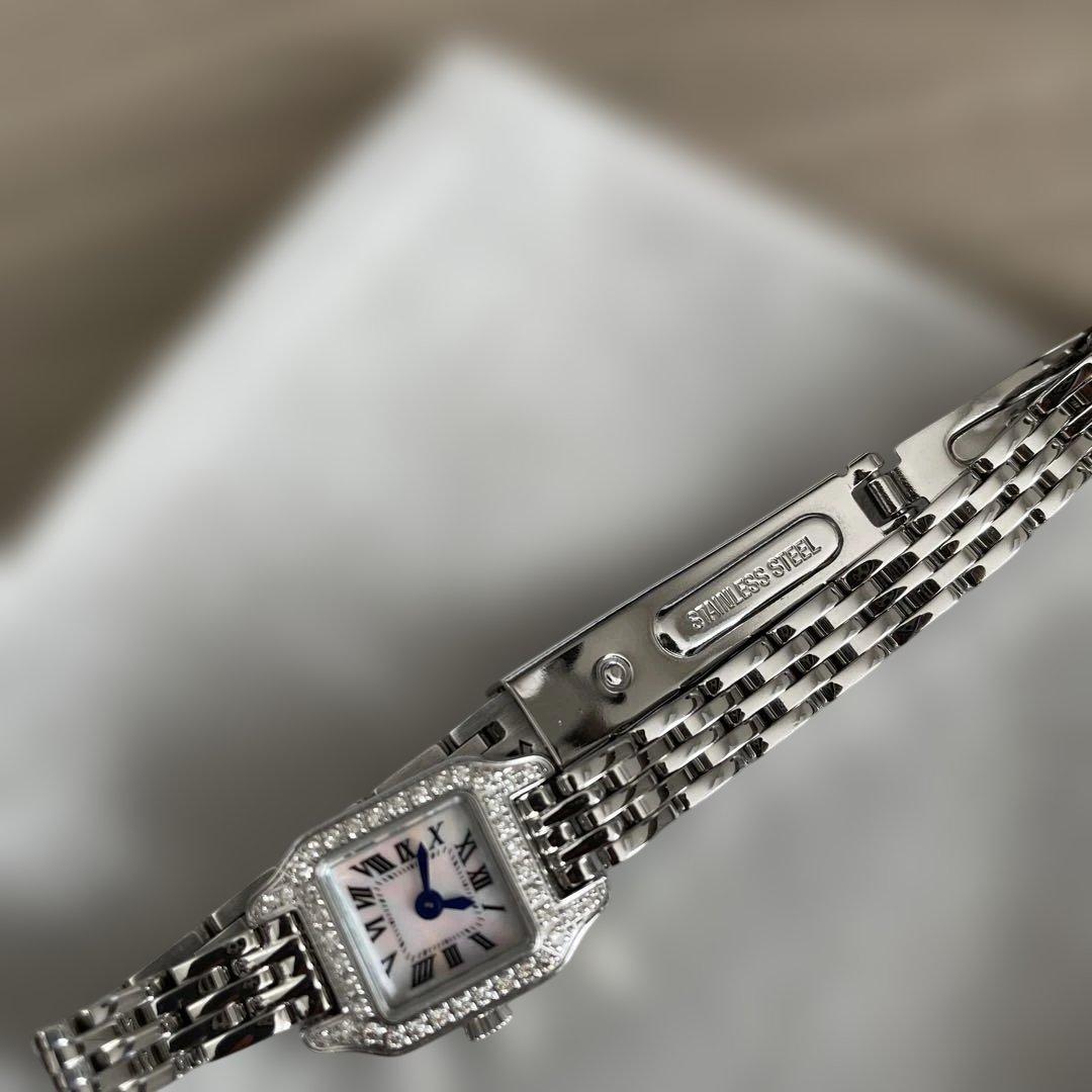 ★美品★ルナージュ腕時計　ダイヤベゼル0.26ct 旭ダイヤモンド