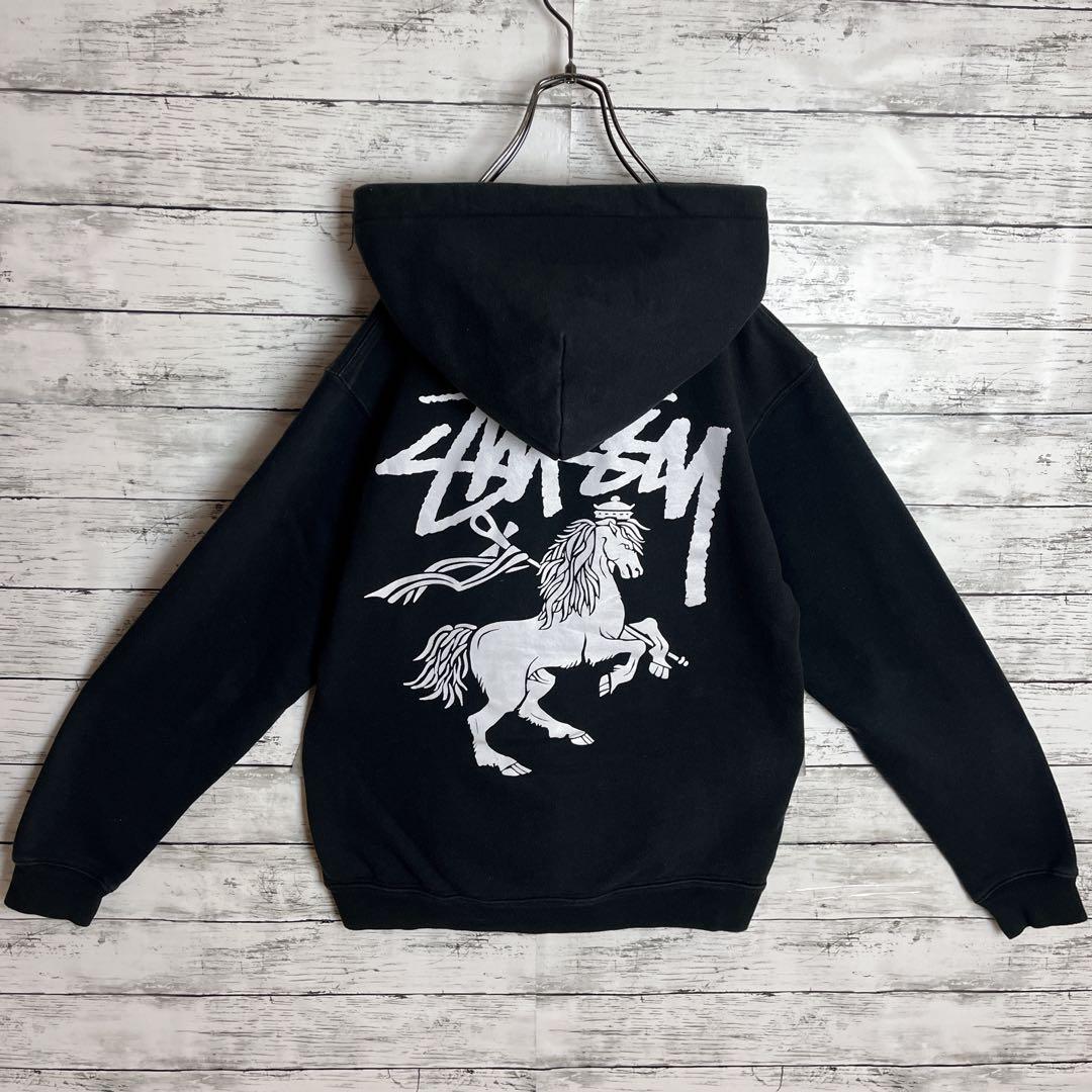 STUSSY◎ペガサス ビッグロゴ 馬 パーカー D337