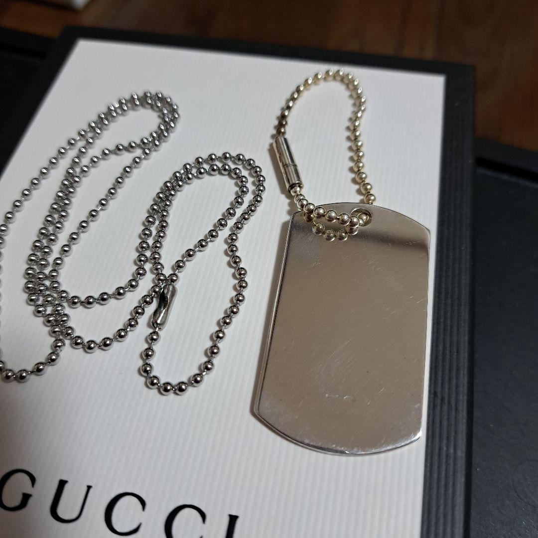 【シングルママ】正規品GUCCIドッグタグ 925　キーホルダー2Way