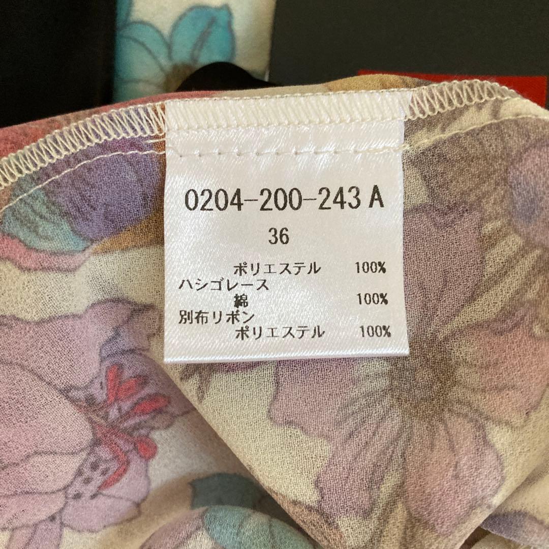 新品　ダブスタ　オリジナルプリントシフォンブラウス