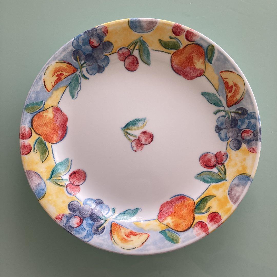 【超希少】CORELLE フルーツ柄 お皿セット 大皿2枚、小皿3枚