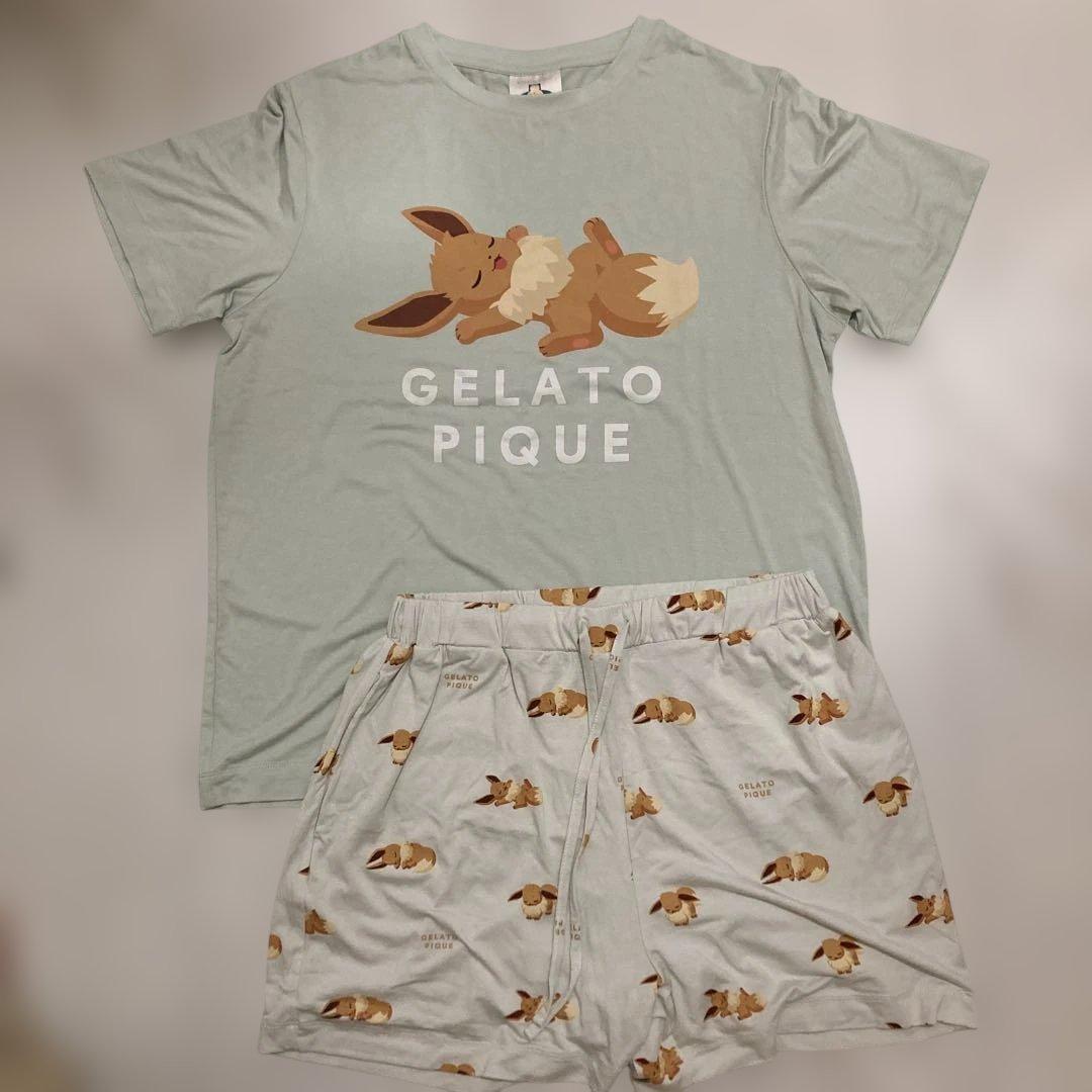 ジェラートピケ ポケモン　イーブイ　ルームウエア　上下セット　未使用