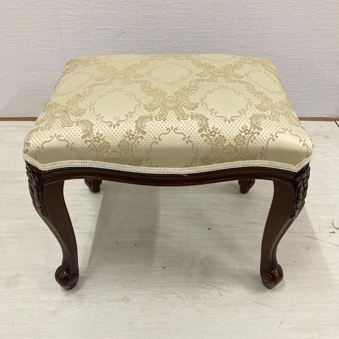 クラシック　猫脚　スツール　オットマン　椅子　ベンチ　A