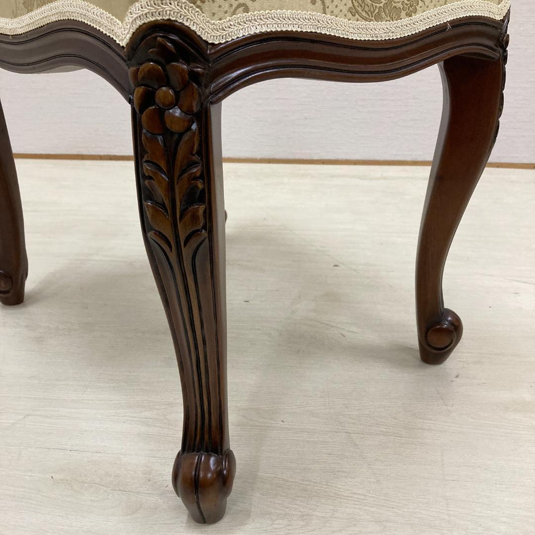 クラシック　猫脚　スツール　オットマン　椅子　ベンチ　A