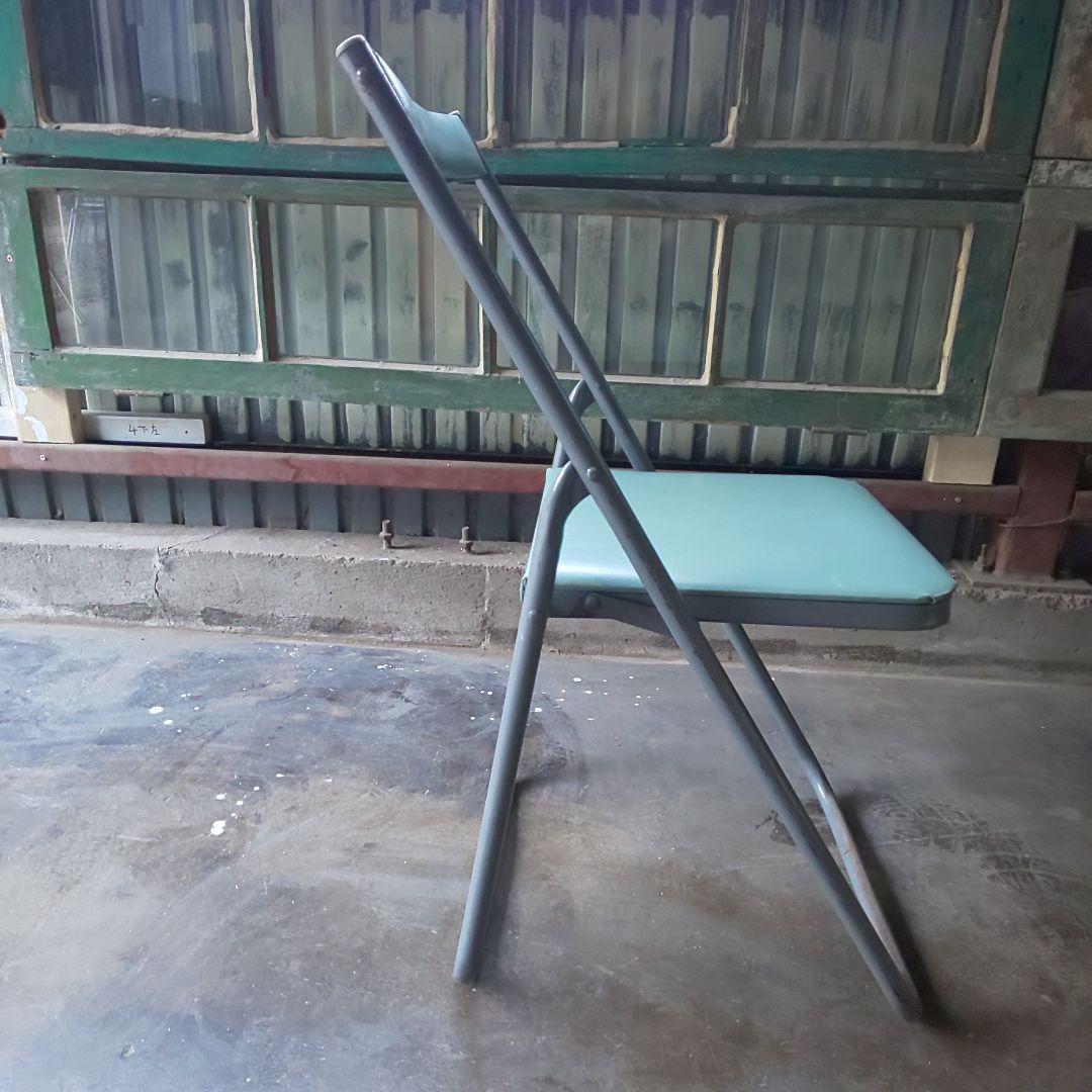 ヴィンテージチェア シャビー シック 鉄製 パイプ椅子 折りたたみ 椅子