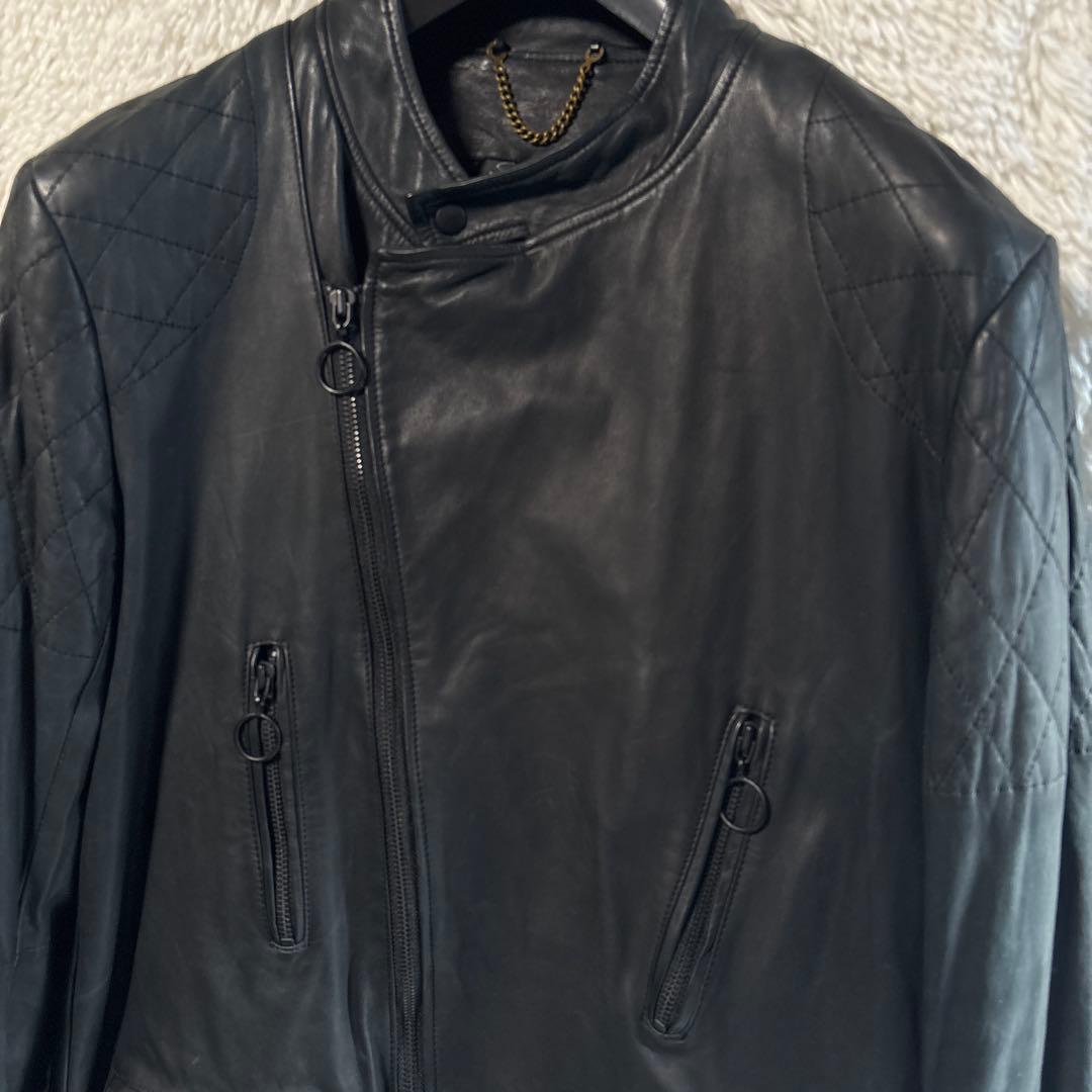 sisii シシ　レザーライダース　ジャケット　M ブラック　キルティング