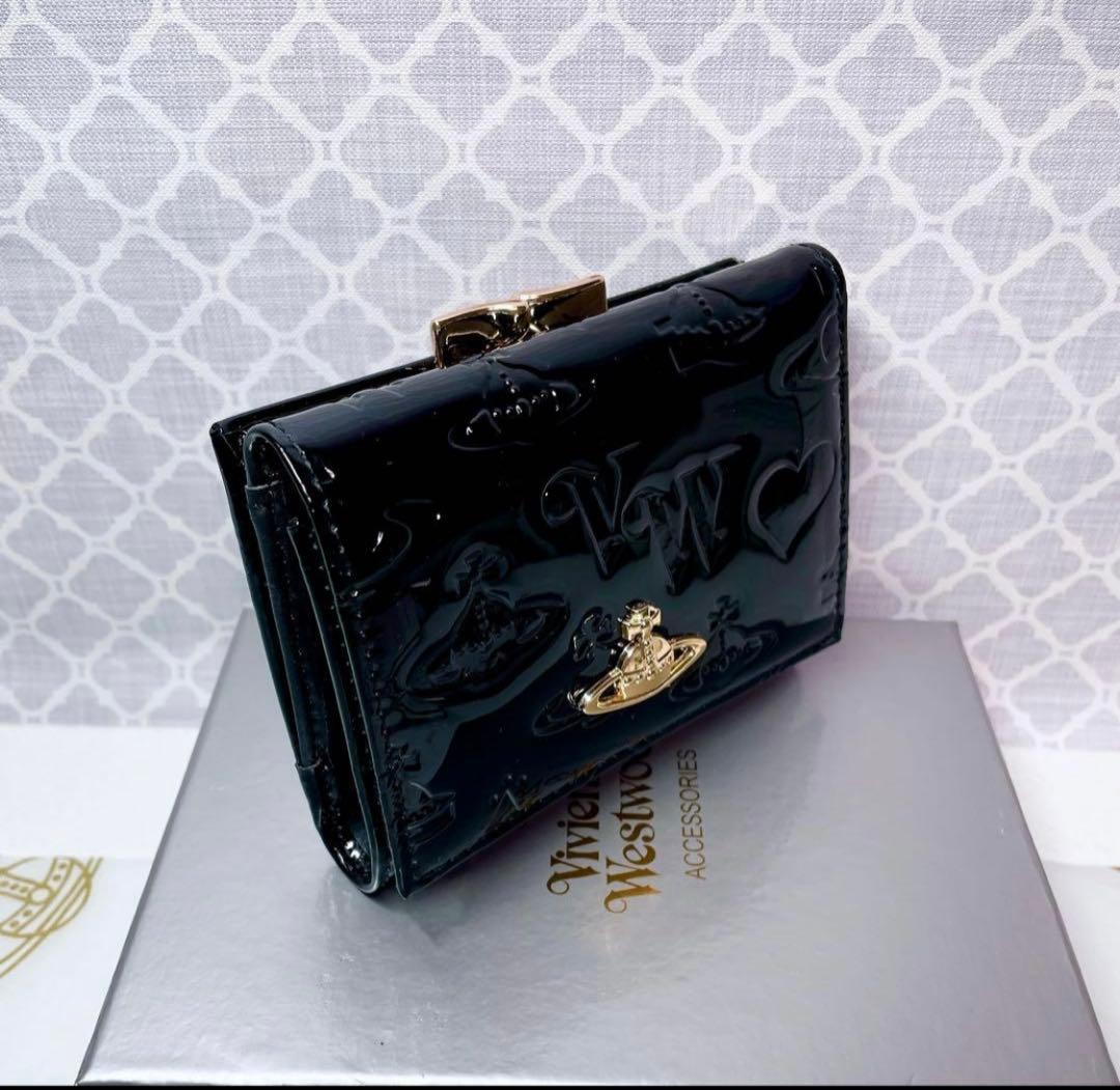 【大人気✨️ショッパー付】新品 Vivienne Westwood 黒 エナメル