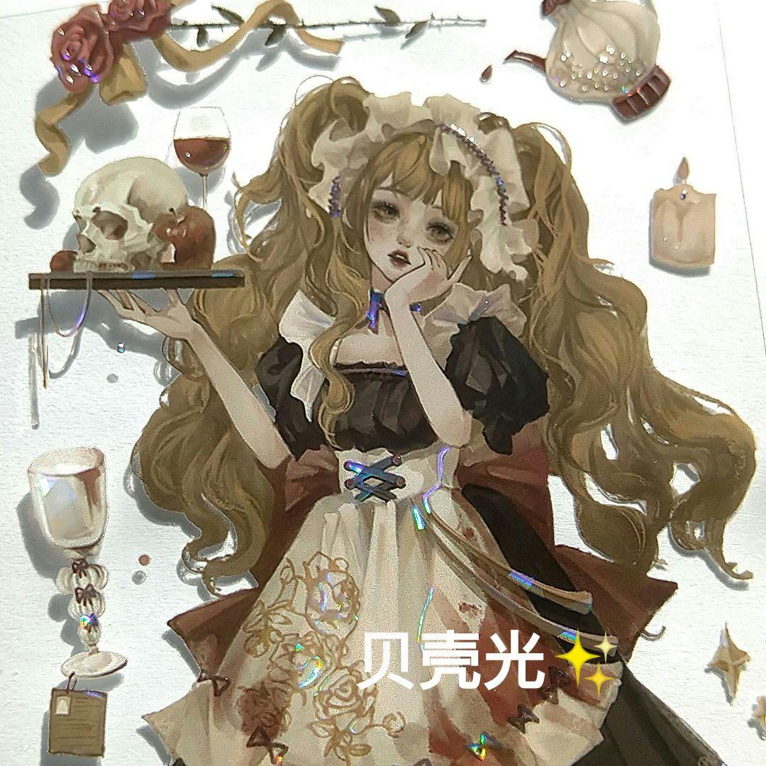 ☆SALE☆J112＃暗涌之夜(贝壳光)一木一横切り売り海外人物マステ女の子