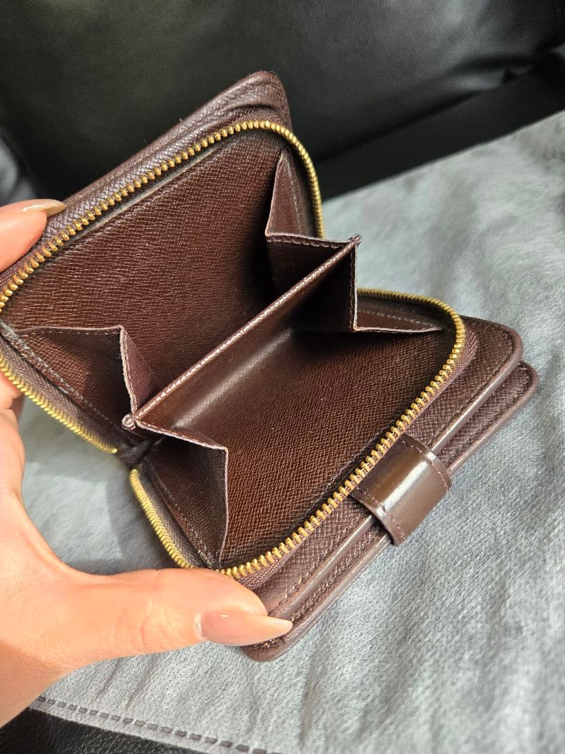 美品Louis Vuitton ルイヴィトン コンパクト 二つ折り財布 ダミエ