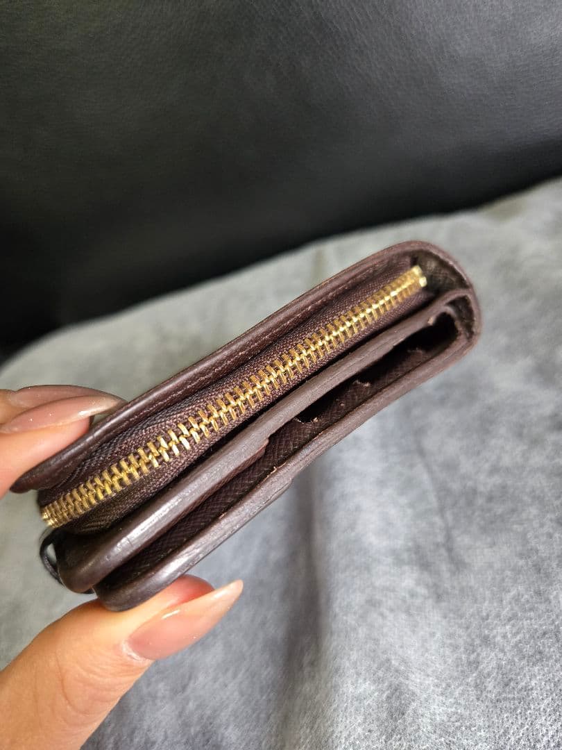 美品Louis Vuitton ルイヴィトン コンパクト 二つ折り財布 ダミエ