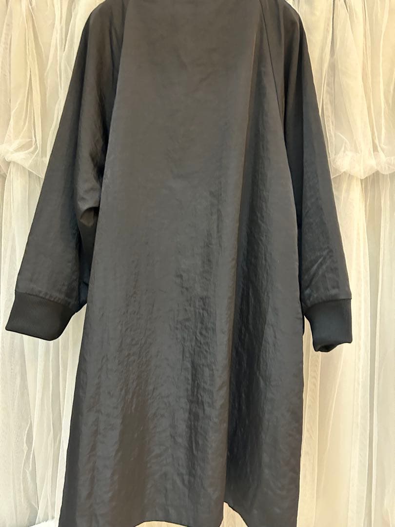 さえらポテチーノ裏全部フリースで暖かい長袖割烹着 花のポケット付き大きめ