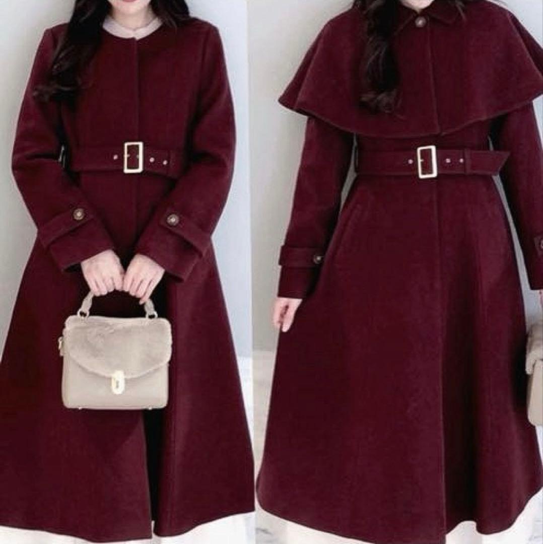 ノエラ 2way ケープ ウール コート